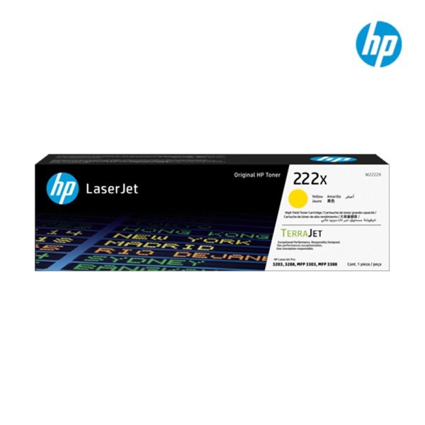 HP 정품토너 No.222X W2222X 노랑 (3203dn/2500매)
