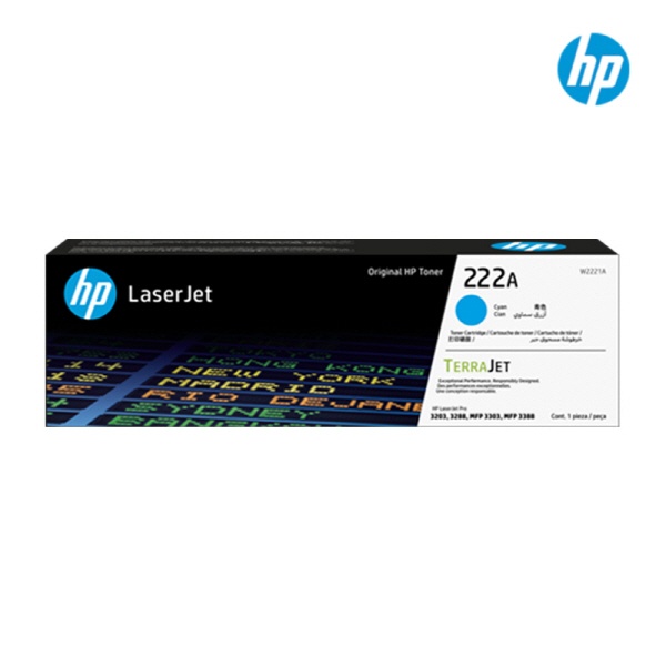 HP 정품토너 No.222A W2221A 파랑 (3203dn/1200매)